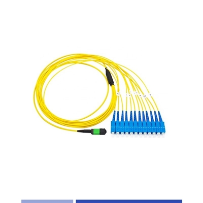 kaufen 12 Kern-Singlemode OS2 MTP® Fiber Patch Kabel weiblich bis SC Simplex 3m LSZH on-line-Fertigung
