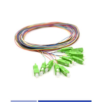 kaufen Einzelmodus OS2 SC APC Pigtails 12 Fasern LSZH 3m Für FTTH-Lösungen on-line-Fertigung