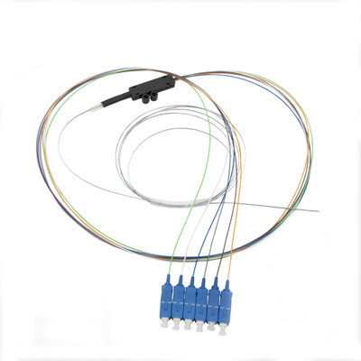 kaufen 6 Fasern Faserband Pigtail Ribbon Fiber Pigtail Fanout Kits Einzelmodus SC UPC LSZH 1m on-line-Fertigung