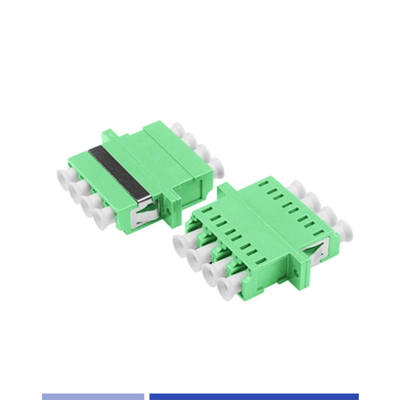 kaufen Glasfaseradapter Einzelmodus LC APC Quadoptikkopplung mit Flansch Grün on-line-Fertigung