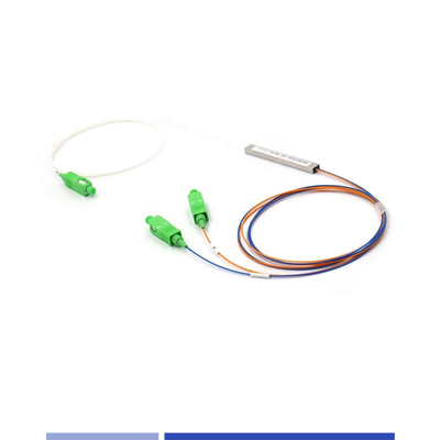 kaufen 1x2 SC APC Einzelmodus optischer Stromspalter Blockloser Mini-Modul 900μM on-line-Fertigung