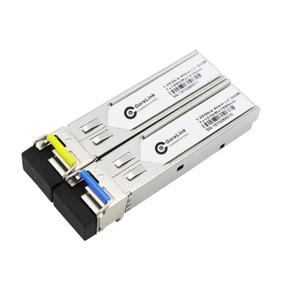 kaufen Gigabit-BIDI-Optischer Transceiver 20 km Doppelfaser-Einzelmodus-SFP-Modul TX1310nm RX1550nm LC on-line-Fertigung