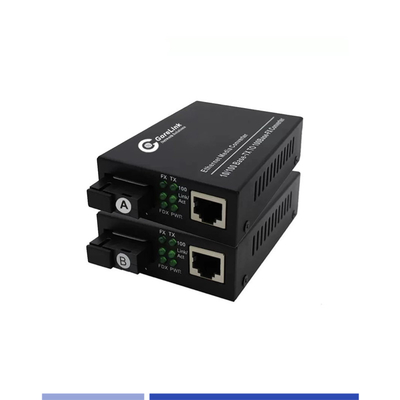 kaufen BIDI-Fibermediakonverter 10/100Mbps Einzelmodus SMF TX1310nm/RX1550nm Simplex SC 20KM on-line-Fertigung
