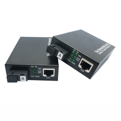 kaufen BIDI-Fibermediakonverter 10/100Mbps Einzelmodus SMF TX1310nm/RX1550nm Simplex SC 20KM on-line-Fertigung