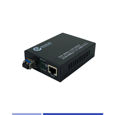 kaufen Glasfasermedienkonverter 10/100/1000Mbps Einzelmodus SMF 1310nm Dual SFP Slot 20KM on-line-Fertigung