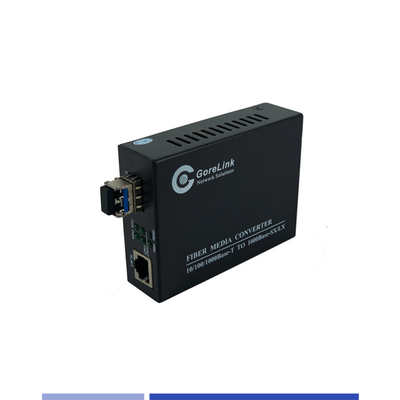 kaufen Glasfasermedienkonverter 10/100/1000Mbps Einzelmodus SMF 1310nm Dual SFP Slot 40KM on-line-Fertigung
