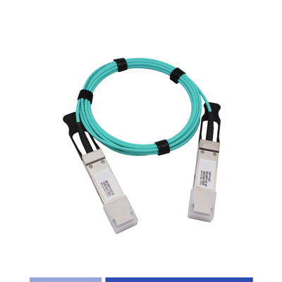 kaufen 40G aktives optisches Kabel ((AOC) QSFP+ OM3 aktives Kabel 1m LSZH Aqua on-line-Fertigung