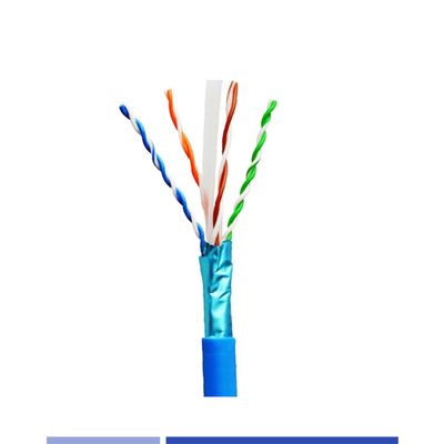 kaufen F/UTP 23AWG Cat6 Kabel Massivkupfer 4 Paar PVC Jacket Blau 305Mtr on-line-Fertigung
