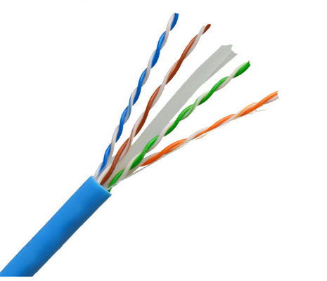 kaufen Kategorie 6 23AWG Ethernet-Kabel UTP Massivkupfer 4 Paar PVC Blau 305Mtr on-line-Fertigung