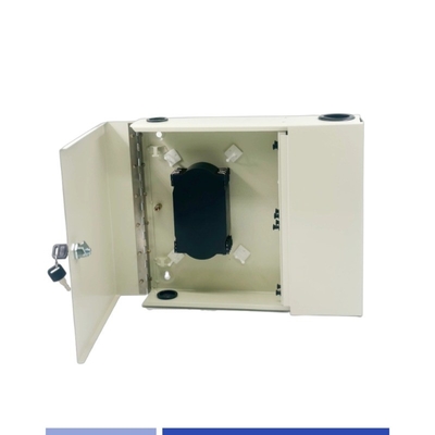 kaufen 24 Port Fiber Wall Box Innendesign für LC/SC Adapter 24 Kernfasergehäuse mit entladener Doppeltür on-line-Fertigung