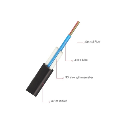 Flat Indoor Aerial Fiber Drop Kabel 9/125 SMF G657A1 6 Faser LSZH Schwarz Vielseitig