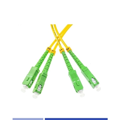 Fiberoptisches Patch Cord, SC/APC-SC/APC, Einzelmodus, Duplex, LSZH, 3m, 2,0mm