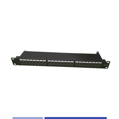 Kategorie 6A Patch Panel 24 Port Shielded 1U Rack Mount für Kabelsystem