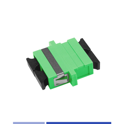 Glasfaser-Adapter Einzelmodus-SC/APC-Duplex-Optische Kopplung mit Flansche Grün
