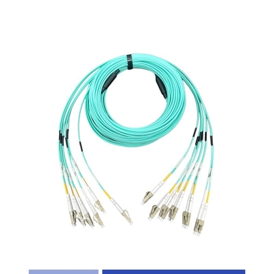 12 Kern OM3 LC Glasfaserkabel Kabel-Duplex 25m LSZH Jacket