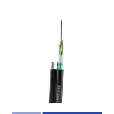 24-adriger Luftkabel-Glasfaserleiter Singlemode 9/125µm mit Stahldraht-Träger PE GYTC8S